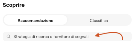 Barra di ricerca strategie su Ultima