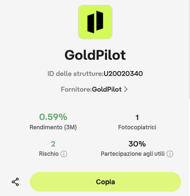 Pulsante Copiare su Ultima