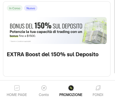 Sezione promozioni e bonus deposito su Ultima